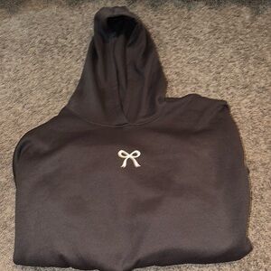 Gray, White Bow Sweatshirt, Never Worn, Boutique